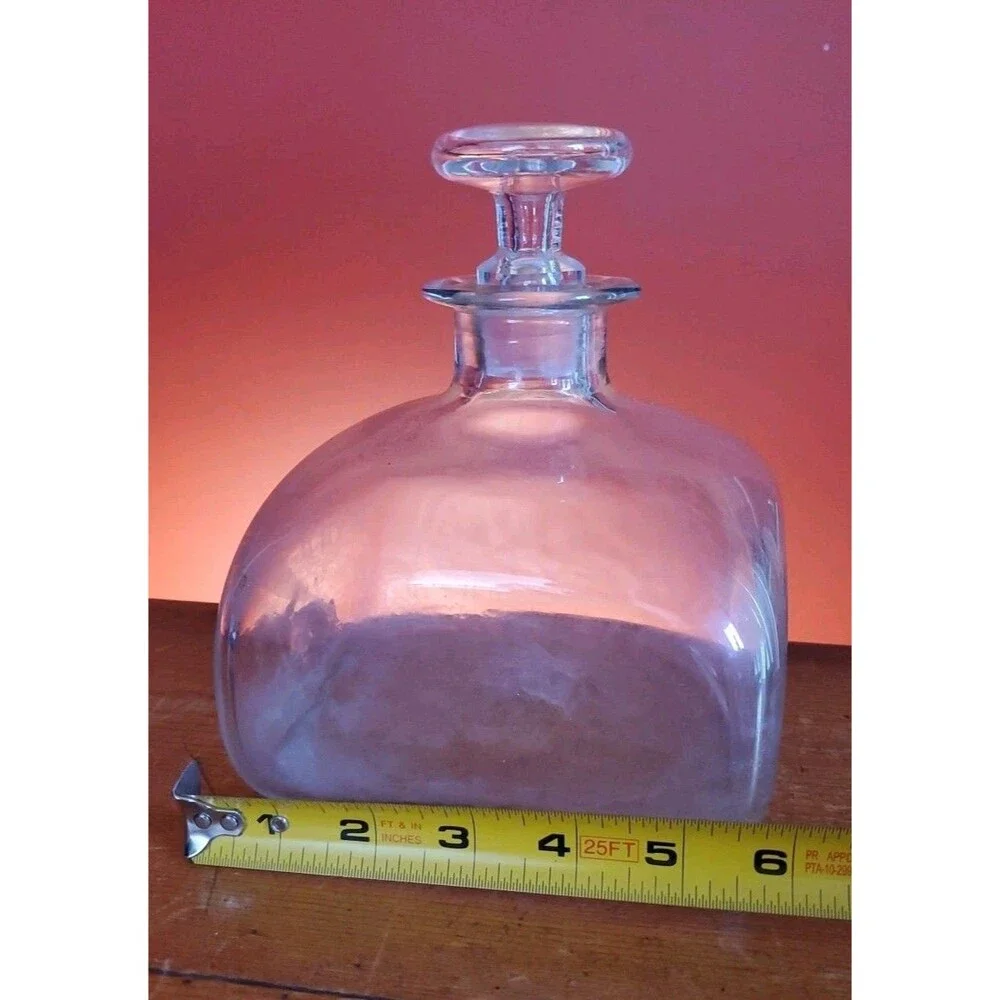 Blenko Williamsburg C6 W Glass Bottle Hand-blown Ship Decanter With Stopper Euc